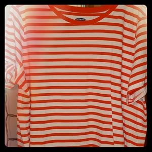Orange and White Striped Old Navy Tee 🧡